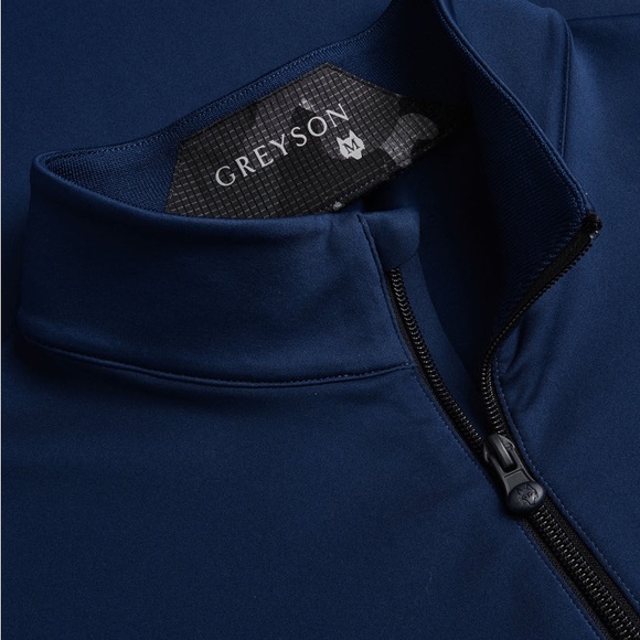 Greyson Sequoia Quarter-Zip Pullover – Maltese Blue | Sizes Available: [M-L] - Picture 3 of 5
